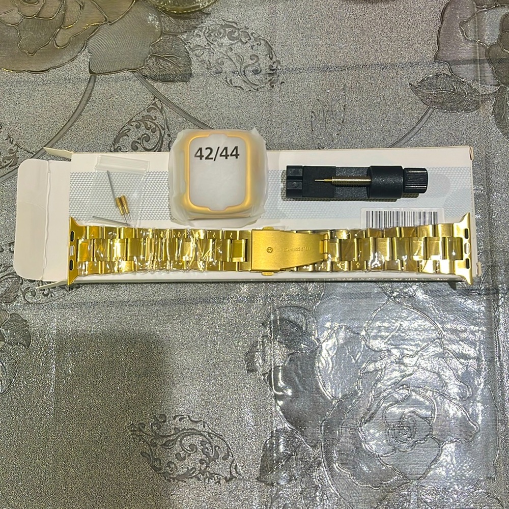 MioHHR Smart Watch Band. Stainless Steel Women and Men Gold.